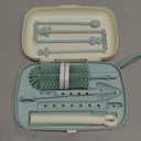 Momcozy Bottle Brush Set - Baby Bottle Cleaner Kit with Silicone Brush, Nipple Brush, Straw Brush, Soap Dispenser, Drying Rack - 7 in 1 Bottle Cleaning Tool for Home and Travel, Green (Classic Style)