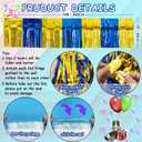 2 x 4 Packs Total 39 Ft Graduation Parade Floats for Trailer Car, Blue Gold Foil Fringe Garland Tinsel Streamers Banner Table Skirts for Graduation Homecoming Birthday Party (Royal Blue Gold)