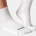 Kamo Fitness Daily 4-Pack Women's Ankle Socks, Athletic Half Crew, Cotton Mid-Calf, Cushioned Sole, Seamless Toe, Size 5-9