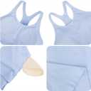 sphinx cat Yoga Racerback Tank Top for Women with Built in Bra,Women's Padded Sports Bra Fitness Workout Running Shirts (Blue, S)
