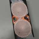 JZCreater 2 in 1 Mini Handheld & Desk 15H Quiet 4 Speed USB Rechargeable Fan, Pink