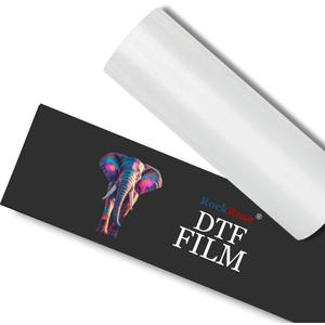 Rockrose DTF Transfer Film Roll 13 in x 328FT, Double Sided Matte, DTF Paper for Inkjet Printer, Cold/Hot Peel Heat Transfer Paper for T-Shirts, Direct to Film