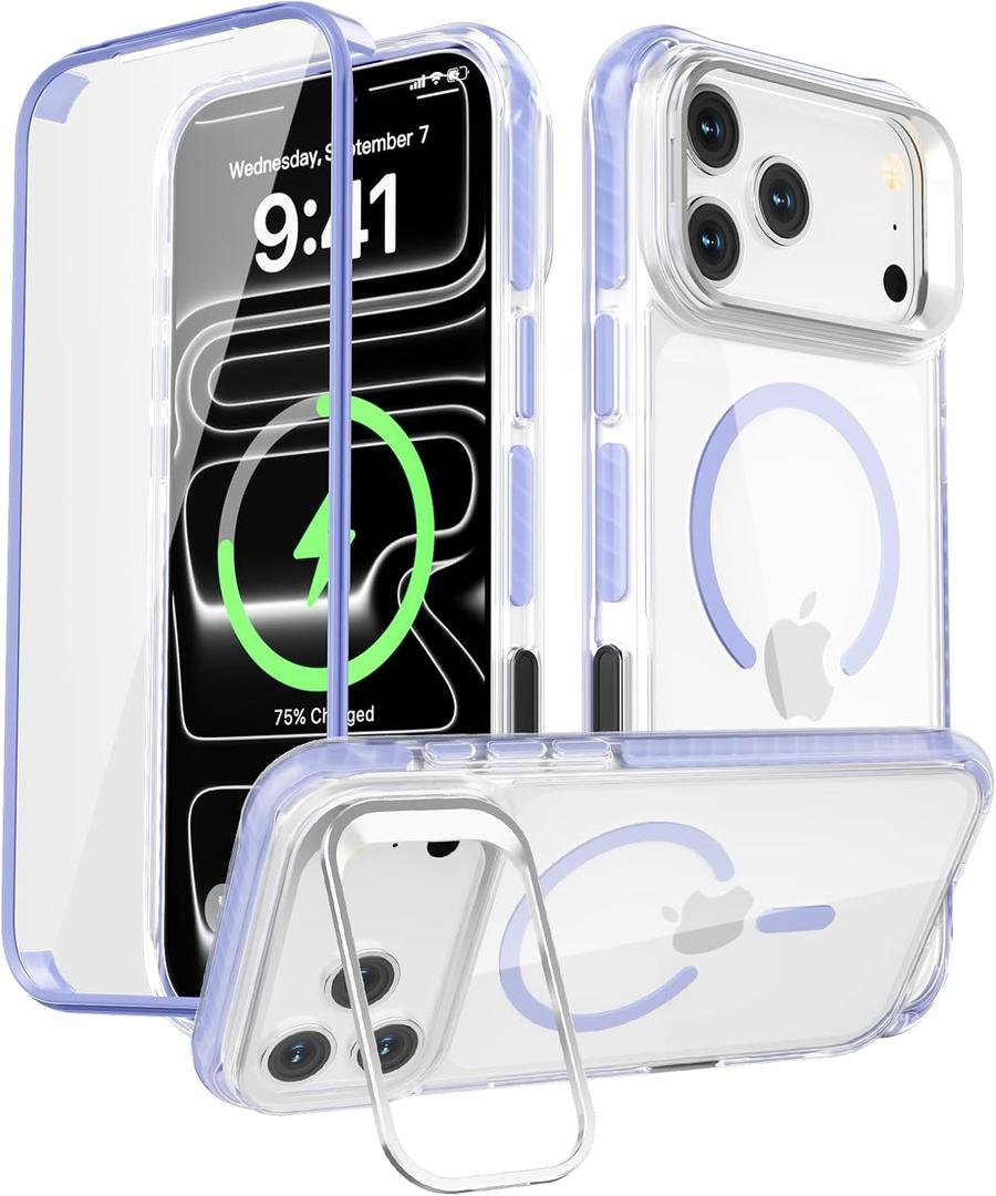 Magnetic for iPhone 17 Pro Max Case, Built-in Screen Protector