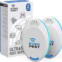 Ultrasonic Pest Repeller (2-Pack) Plug in Flea Rat Roach Mosquito Cockroaches Rodent Spider Scorpion Fruit Fly Insect