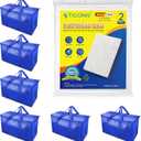TICONN 6 Pack Extra Large Moving Bags +2PK Mattress Bag for Moving Storage