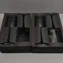 SANZO Square Wine Glasses Set 4, Wine Glasses 15oz, Elegant Design White Wine Glasses, Red Wine Glasses Set for Home Bar Party (3pcs)