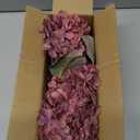 Artificial Flower Fake Silk Hydrangea Heads Bouquet with Stems Bulk for Fall Decoration Table Center Christmas Indoor Outdoor Faux Floral Realistic with Leaves Plants Crafts 8PCS(Rose red)