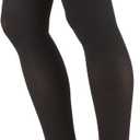 Truform 20-30 Mmhg Compression Stockings for Men & Women, Thigh High Length, Dot Top, Closed Toe, Black, Large (20-30 Mmhg) (Large (1 Pair))
