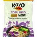 Koyo Ramen Soup, Tofu Miso Reduced Sodium, Made With Organic Noodles, No MSG, No Preservatives, Vegan, 2.1 Ounces Per Package (12 Pack)