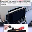 PZK Car Phone Holder for Ford Escape 2020 2021 2022 2023 2024 2025 Accessories 8-Inch Screen Fixed Clip Auto Lock Car Phone Mount with Sunglasses Storage Box 360 Rotation Fit for 4-7'' Phones