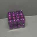 Emopeak 24Pcs Christmas Balls Ornaments for Xmas Christmas Tree - 4 Style Shatterproof Christmas Tree Decorations Hanging Ball for Holiday Wedding Party Decoration (Purple, 1.6"/4.2CM), 2 Pack