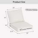 COZYVIDA Outdoor Deep Seat Cushion Set of 2,24" x 27.5"x4.5" Patio Cushions Resilient Foam Filling, Water-Resistant Stain-Resistant UV-Resistant 1000+ Hrs, Weather Resistant,YKK Zippers,Almond, 24"x27.5"x4.5" 2sets