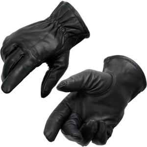 Milwaukee Leather SH734 Men's Black Thermal Lined Leather Motorcycle Gloves w/Cinch Wrist Closure (Size X-Large)