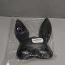Masquerade Rabbit Mask for Women, Adult Bunny Ear Rabbit Mask for Halloween Eve Party Costume Accessory (Black)