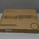 StrongTek Ergonomic Under Desk Footrest, 3 Adjustable Heights Wooden Office Footrest, Large Anti-Slip Surface, Improves Posture and Blood Circulation, up to 400lbs (Natural)