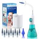 Ear Wax Removal, Ear Cleaner, Ear Cleaning Kit, FSA HSA Eligible, Manual Ear Irrigation Flushing System, Ear Wax Removal Kit, Safe and Effective to Clean Ear Built Up Wax