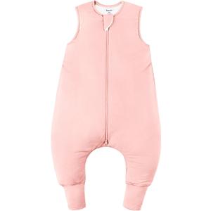 Rayon Made From Bamboo Sleep Sack Soft Toddler Sleep Sack with Feet 2-Way Zipper Unisex Baby Sleeping Bag with Legs (Pink), Size: L(2-3T)