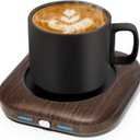 Mug Warmer - 3-Temp Settings Coffee Mug Warmer for Desk with 4 Hrs Auto Shut Off, Fastest Heating & Smart Wood Candle Warmer - Ideal Coffee Gifts Accessories Keep Beverages Coffee Warmer