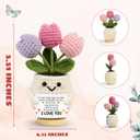 Anniversary Wedding Gifts for Wife - Mothers Day Birthday Gifts for Her, Girlfriend, Wife - Love Romantic Gift Ideas for Her Him, Girlfriend Boyfriend - 5.51'' x 4.13'' Cute Crochet Love