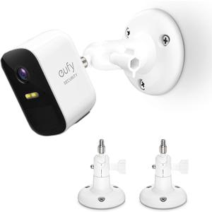 Adjustment Wall Mount Holder Compatible with Eufycam 2,eufyCam 2C/2C Pro, 2/2 Pro, 3C/S300, 3/S330 and Other Eufycams Compatible Models,1/4" Screw Camera Wall Mounts (2PACK, White)