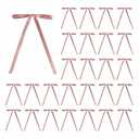 Meseey 30 Pcs Satin Bows with Twist Tie 5 x 7 Inch Pretied Premade Ribbon Bows for Tree Wreath Garland Home Decor Indoor Outdoor Decorations (Rose Gold)