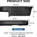 BIBLOZ Inside Door Sill Protector Compatible with Toyota Grand Highlander 2024 2025 2026 Accessories LE/XLE/Limited/Platinum Door Sill Guards Trim(Not for Highlander)