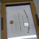 Americanflat 11x14 Diploma Frame with Shatter-Resistant Glass - Use as 8.5x11 Frame with Mat or Display 11x14 Documents Without Mat - Certificate Frames with Engineered Wood for Wall Display - Black