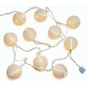 SUNSGNE 8.5Ft Cute White Lantern String Lights, 10 Mini LED Oriental Style White Lanterns Plug in Home & Garden Decorative Lights for Indoor/Outdoor Patio Party Wedding Bedroom Bistro Bar