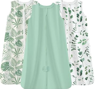 Sleep Sack 3-Pack,Stretchy,Buttery Soft Sleeping Bag,Light Baby Wearable Blanket with 2-Way Safe Zippers for Boys and Girls, Size M