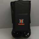 Navatiee 165L Collapsible Folding Wagon, Large Foldable Wagon with Silent All-Terrain Wheels, 330Lbs Heavy Duty Utility Grocery Cart for Camping Shopping Outdoor, Black