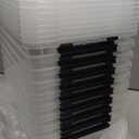 Clear 9-Pack Plastic Storage Bins with Lids, 6 Quart Stackable Containers Organization with Latch Buckle
