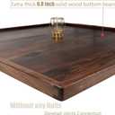 34 x 34 Inches Extra Large Square Black Walnut Wood Ottoman Tray, Serve Tea, Coffee Classic 2.8 Feet Wooden Decorative Serving Tray