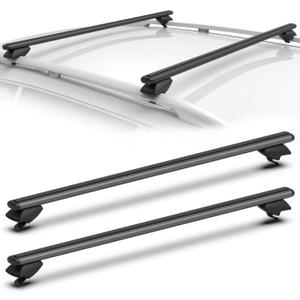 COWVIE 53 Inch Aluminum Roof Rack Cross Bars for Raised Side Rails, Adjustable Cargo Bars, Hold 165 LBS, Black