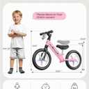 besrey Toddler Balance Bike 2 Year Old: Sturdy All-Metal Frame + 12" Auto-Light Wheels & Bonus 4 Stickers + Customize Plate, Toddler Bike with Adjustable Seat for Kids 2-5 Gift Bike for Boys Girls