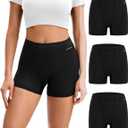 INNERSY Period Boxer for Women High Waisted Leak Proof Postpartm Menstrual Mesh Boy Shorts Panties Underwear 3-Pack (Black, L)