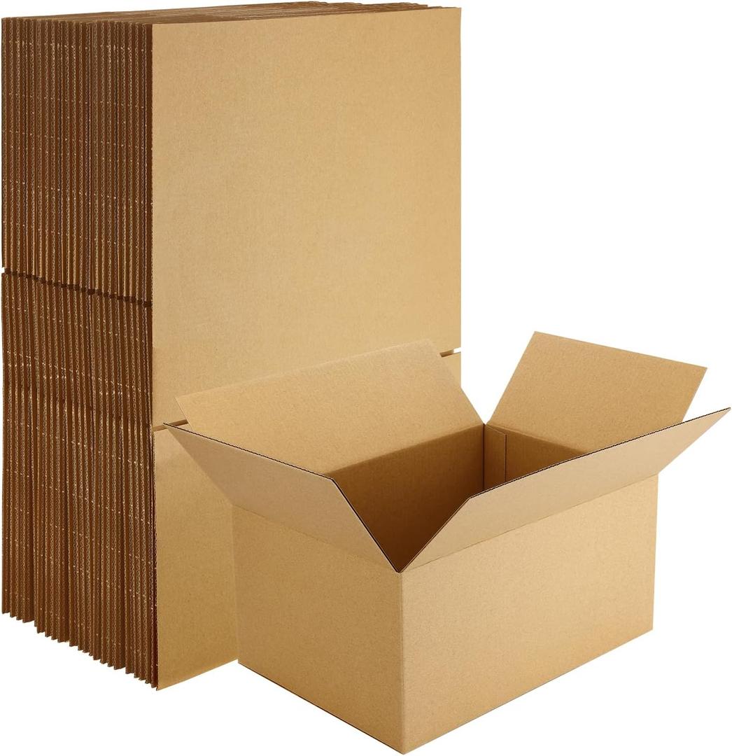 10 x Famagic Small Shipping Boxes 10x7x5 Inch 10 Pack Brown Box Corrugated Cardboard Boxes for Packaging Small Business, Mailing Boxes for Shipping