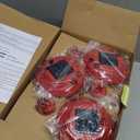 Dynaming 6 Pack Dual Use Solar Christmas Path Lights Outdoor, Hanging Lantern Solar Garden Light with Edison Bulb, Xmas Pathway Markers, Auto On/Off Candy Cane Lights for Patio Yard Walkway Driveway (Red & White)