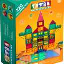Tytan TILES 220-Piece SUPERSIZED Magnetic Tiles Building Set, 1000s of Creations, Large 3D Castles, Massive Vehicles, & Rocket Ships, Kids STEM Toy, Architecture, Innovative Play, Ages 3 and Up