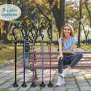 Walking Cane Foldable for Men & Women Seniors for Balance,Self Standing Folding Cane,Height Adjustable Anti-Slip Lightweight Alloy Walking Stick Collapsable for Travel Mobility Aid