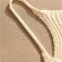 MakeMeChic Women's 2 Pack Crochet Cami Tops 3D Floral Rib Knitted Y2K Camisoles (M)