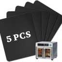 5 PCS Teflon Mats Oven Liner for Emeril Lagasse 26 QT French Door 360 Air Fryer, Reusable Air Fryer Liners for Emeril Lagasse Accessories