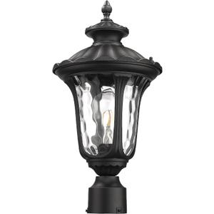 Outdoor Post Lights Fixtures Lamp Post Light Fixture, Pole Lantern Lighting Fixture, Waterproof and Anti-Rust Aluminum Pillar Outside Lighting for Walkway, Patio, Porch, 18'' Medium