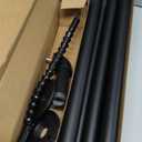 Zeerobee Curtain Rods for Windows 66 to 120, 1 Inch Industrial Wrap Around Black Curtain Rod, Indoor/Outdoor Room Divider Adjustable Drapery Pole, 66"-120"