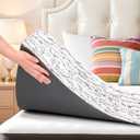 CHUN YI Mattress Topper King, 3 Inch Memory Foam Mattress Topper with Removable Washable Cover, Gel Infused Bed Topper for Pressure Relief, CertiPUR-US Certified