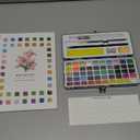 Watercolor Workbook, Water Coloring Book, 12 Different Patterns of Original DIY Designs, 50 Colors Watercolor Paint Set with Palette and Brush, Beginner-Friendly Watercolor Workbooks (Bouquets) (Flowers)