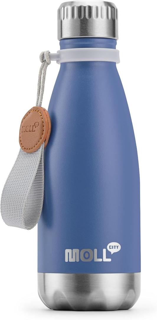 Kids Water Bottle, 12 oz Stainless Steel Vacuum Insulated Small Water Bottle for Kids,Cola Shape Sports Water Bottle Leak Proof (Royal Blue)