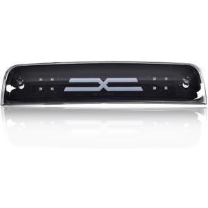 PIT66 LED Bar 3rd Brake Light Compatible with Dodge Ram 1500 2500 3500 2009-2017 High Mount Stop Light Rear Cargo Lamps X Type Smoked Lens Black Housing