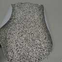 Silver Placemat Sparkle Crushed Rhinestones Round Washable Elegant Glitter Table Mat for Fall Halloween Wedding Christams Kitchen Home Decor Housewarming Gifts (15 Inch)