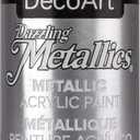 DecoArt Dazzling Metallics 2-Ounce Shimmering Silver Acrylic Paint (2 Fl Oz (Pack of 1))