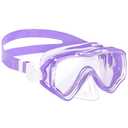 Kids Swim Goggles, Anti-Leak Snork Mask with Nose Cover & Elastic Fabric Strap, UV Protection Swimming Goggles for Kids Boys Girls (Purple)